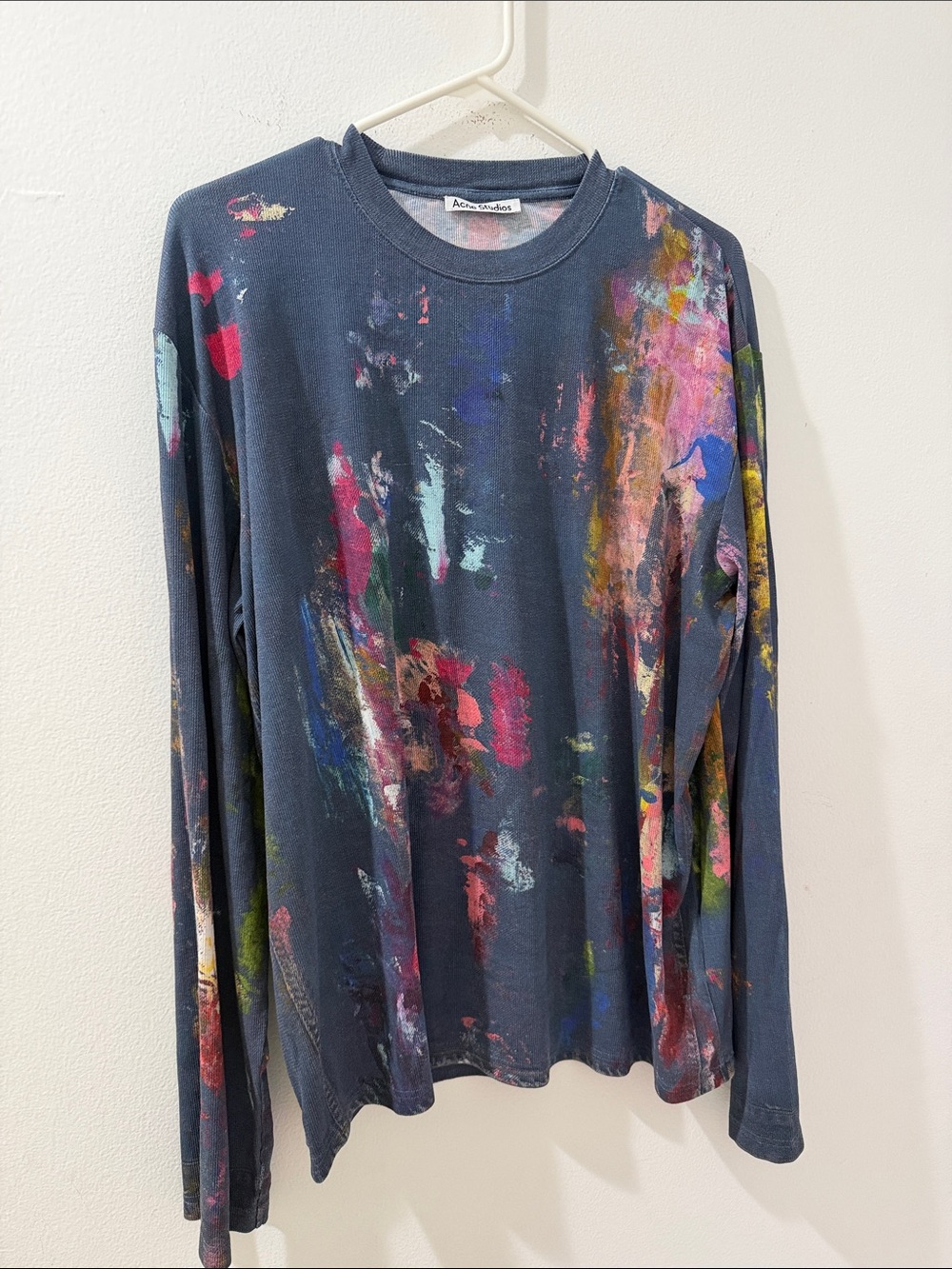 Acne studios blue trompe L’oeil t shirt size small